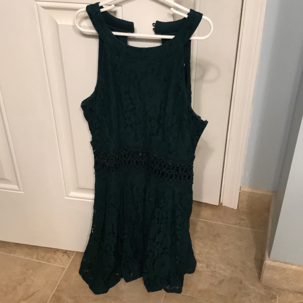 Francesca’s Dark Green Lace Dress